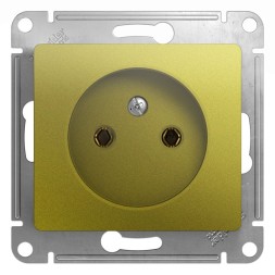 Розетка без заземления,16А, 250В, механизм Schneider Electric Glossa Фисташковый GSL001041