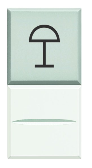 Кнопка Bticino Axolute Белый AXIAL с рассеивателем, 1Р, голубой с символом &quot;лампа&quot;, 12 В~, 10 А HD4038LA12