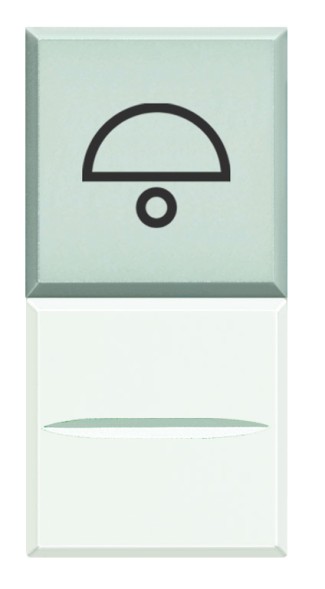 Кнопка Bticino Axolute Белый AXIAL с рассеивателем, 1Р, голубой с символом &quot;лампа&quot;, 12 В~, 10 А HD4038LA12