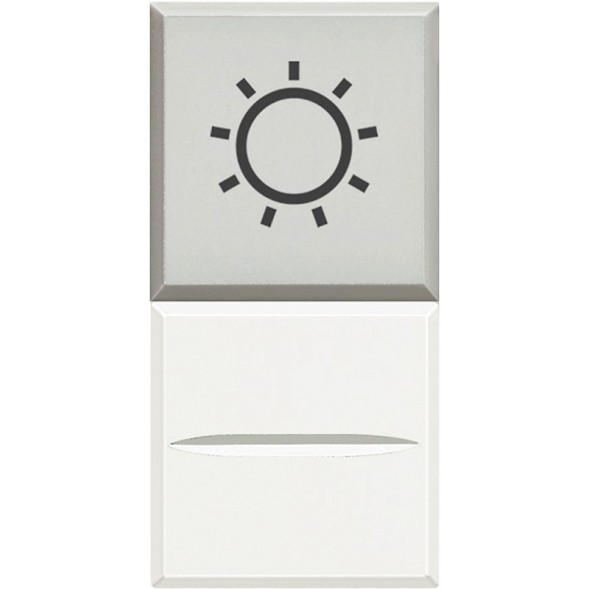 Кнопка Bticino Axolute Белый AXIAL с рассеивателем, 1Р, голубой с символом &quot;лампа&quot;, 12 В~, 10 А HD4038LA12