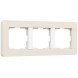 Рамка из поликарбоната на 3 поста Split айвори/белый, soft-touch Werkel W0033066