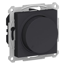 Светорегулятор (диммер) Schneider Electric Atlasdesign Карбон поворотно-нажимной, 630Вт, механизм ATN001036