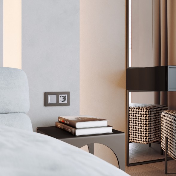 Рамка из поликарбоната на 2 поста Slab бронза софт Werkel W0022963