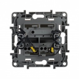 Выключатель Legrand Etika слоновая кость двухклавишный с подсветкой 10 A 250 В~ 672304