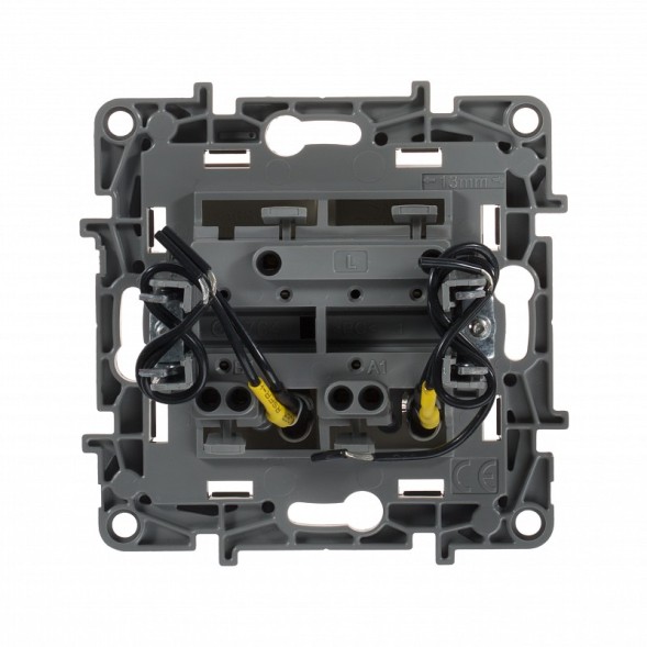 Выключатель Legrand Etika слоновая кость двухклавишный с подсветкой 10 A 250 В~ 672304