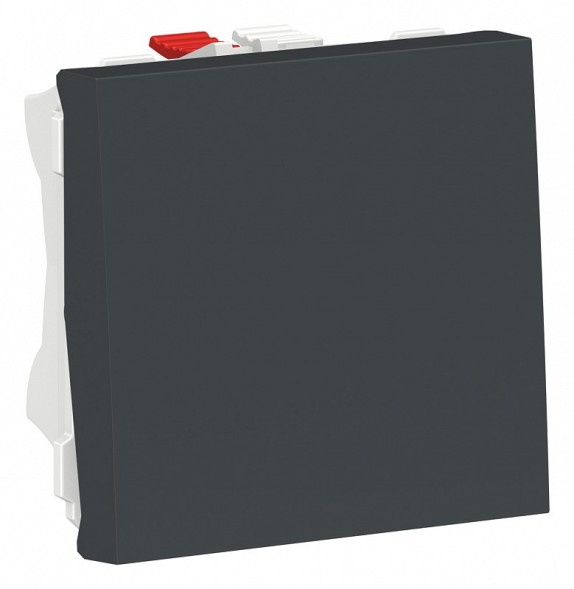 Выключатель Schneider Electric Unica Modular Антрацит 1-клавишный, сх. 1 10 AX, 250 В, 2 модуля NU320154
