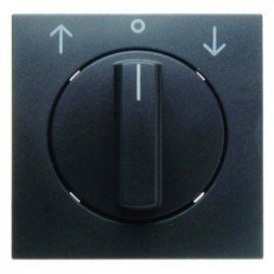 Центральная панель Berker R.1 антрацит, матовый с вращающейся ручкой для жалюзийного поворотного выключателя 10801606