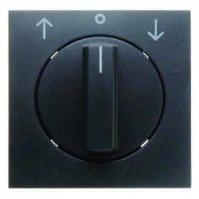 Центральная панель Berker R.1 антрацит, матовый с вращающейся ручкой для жалюзийного поворотного выключателя 10801606