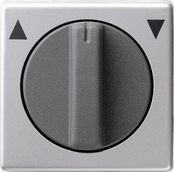 Накладка с поворотной ручкой для жалюзи Gira E22 Алюминий 0666203