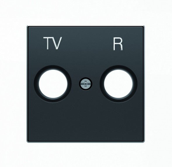 Накладка ABB Sky Чёрный бархат для TV-R розетки 2CLA855000A1501 8550 NS