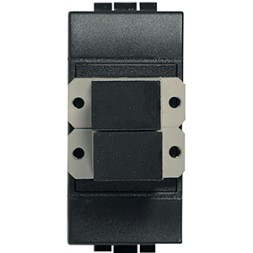 Сдвоенный разъём Bticino LivingLight Air Антрацит для оптоволоконной линии - кабельное гнездо SC - дуплекс L4268SC