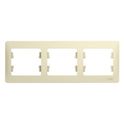 Рамка Schneider Electric Glossa Бежевая 3 поста GSL000203