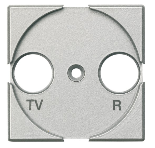Лицевая панель Bticino Axolute Алюминий для розеток TV + FM HC4204