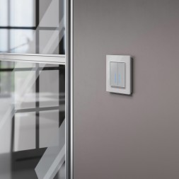 Сенсорный выключатель двухклавишный с подсветкой 1000 Вт серебряный Werkel W4520006