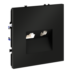 Розетка телевизионная встраиваемая VOLTUM S70 TV+RJ45 кат. 6, (черный матовый)