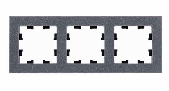 Рамка Schneider Electric Atlasdesign тройная Nature айс грей мрамор ATN343203