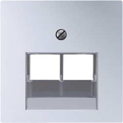 Крышка Jung A серия Алюминий для сдвоенной розетки UAE,термопласт A569-2BFPLUAAL