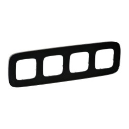 Рамка Legrand Valena Allure Черное стекло 4 поста 755534