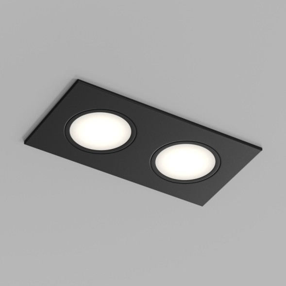 Точечный встраиваемый влагозащищенный светильник PORT DK3112-BK