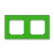 Рамка ABB Levit Зелёный / Дымчатый чёрный 2 поста 2CHH015020A6067 3901H-A05020 67W
