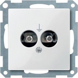 Механизм розетки Merten M-серия полярно-белый блестящий для выравнивания потенциалов MTN290419
