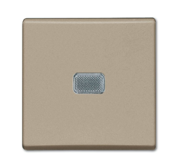Механизм переключателя ABB Basic 55 шампань одноклавишный 1-полюсного выключателя с клавишей с линзой подсветки с неоновой лампой 2CKA001012A2165 2006/1 UCGL-93