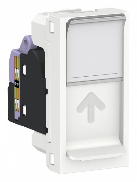 Розетка компьютерная RJ45 Schneider Electric Unica Modular Белый 1очная, кат. 6 STP, 1 Модуль NU341618