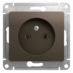 Розетка без заземления, 16А, механизм Schneider Electric Glossa Шоколад GSL000841