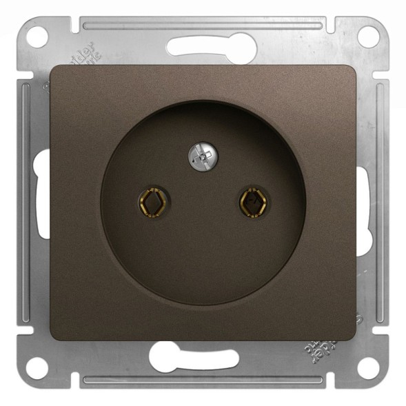 Розетка без заземления, 16А, механизм Schneider Electric Glossa Шоколад GSL000841