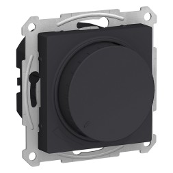Светорегулятор (диммер) Schneider Electric Atlasdesign Карбон поворотно-нажимной, 315Вт, механизм ATN001034