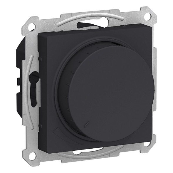 Светорегулятор (диммер) Schneider Electric Atlasdesign Карбон поворотно-нажимной, 315Вт, механизм ATN001034