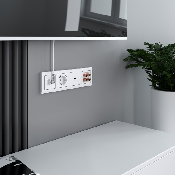 Рамка из поликарбоната на 4 поста Stark белый Werkel W0041801