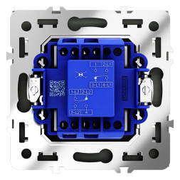 Перекрестный переключатель встраиваемый VOLTUM S70 одноклавишный 10А, (черный матовый)