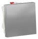 Выключатель Schneider Electric Unica Modular Алюминий 1-клавишный, сх. 1 10 AX, 250 В, 2 модуля NU320130