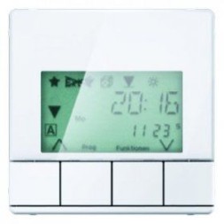 Таймер Berker Q.1 RolloТec "Комфорт" с дисплеем и подключением датчика полярная белизна с эффектом бархата 17756089