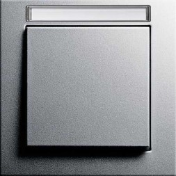 Рамка Gira E2 Алюминий с полем для надписи 1-постовая 109125