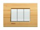 Рамка Bticino LivingLight Квадрат Бамбук 3 модуля LNA4803LBA