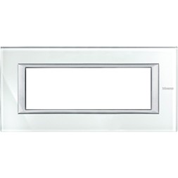 Рамка Bticino Axolute Квадрат Whice 6 модулей HA4806VSW
