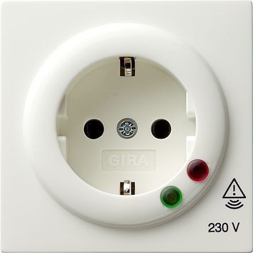Розетка Gira S-color Белый с защитой от перенапряжения 045140