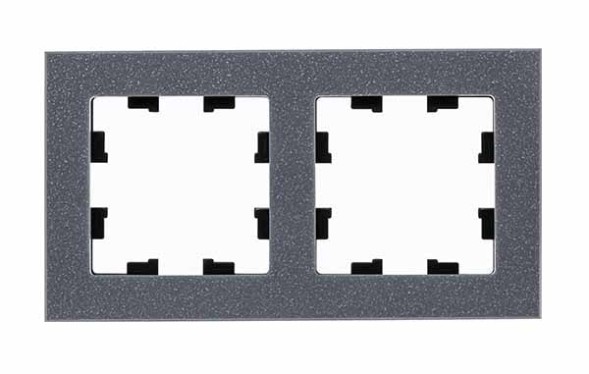 Рамка Schneider Electric Atlasdesign двойная Nature айс грей мрамор ATN343202