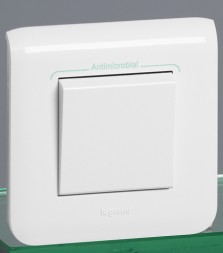 Рамка Legrand Mosaic Белый антибактериальная 1-постовая 078722