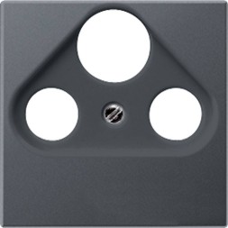 Накладка Jung ECO Profi антрацит телевизионная (TV), спутниковая (SAT), радио (R), тройная EP561BFPLSATAN
