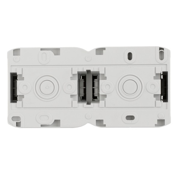 Розетка двойная Legrand Quteo серая с заземлением со шторками IP44 782222