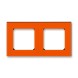Рамка ABB Levit Оранжевый / Дымчатый чёрный 2 поста 2CHH015020A6066 3901H-A05020 66W
