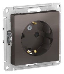 РОЗЕТКА с заземлением со шторками, 16А, механизм, быстрозажим. клем., МОККО Schneider Electric Art Gallery GAL000645S