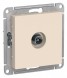 TV Розетка Schneider Electric Atlasdesign Бежевый проходная 4DB, механизм ATN000292