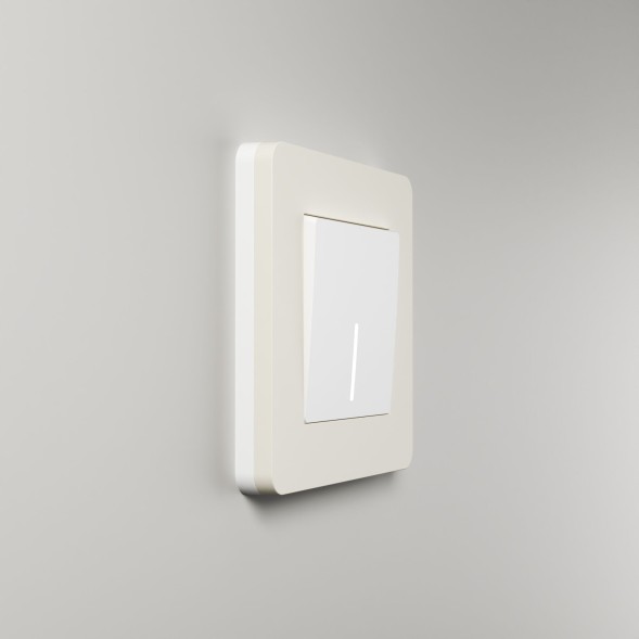 Рамка из поликарбоната на 1 пост Split айвори/белый, soft-touch Werkel W0013066