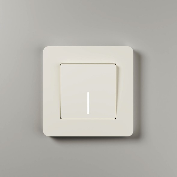 Рамка из поликарбоната на 1 пост Split айвори/белый, soft-touch Werkel W0013066