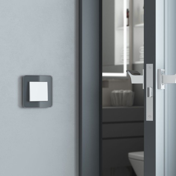 Перекрестный выключатель одноклавишный (белый матовый) Werkel W1113061