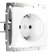 Розетка с заземлением (белая) Werkel W1171001